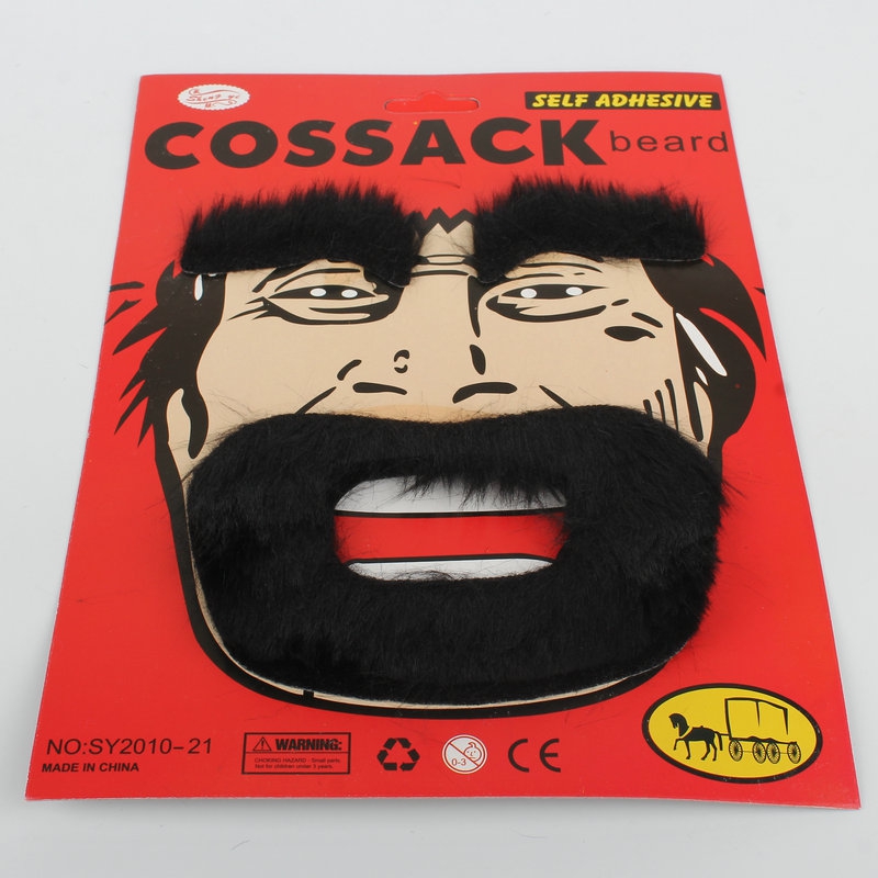 化妆派对胡子舞会用品假胡子假眉毛搞笑胡子cos表演道具圆圈胡子