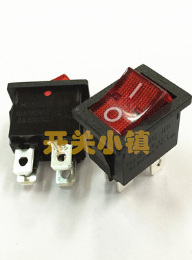 HONGJU台湾宏聚进口船型开关 MR-6-210-C5E-BR KCD1-104N 4脚2档