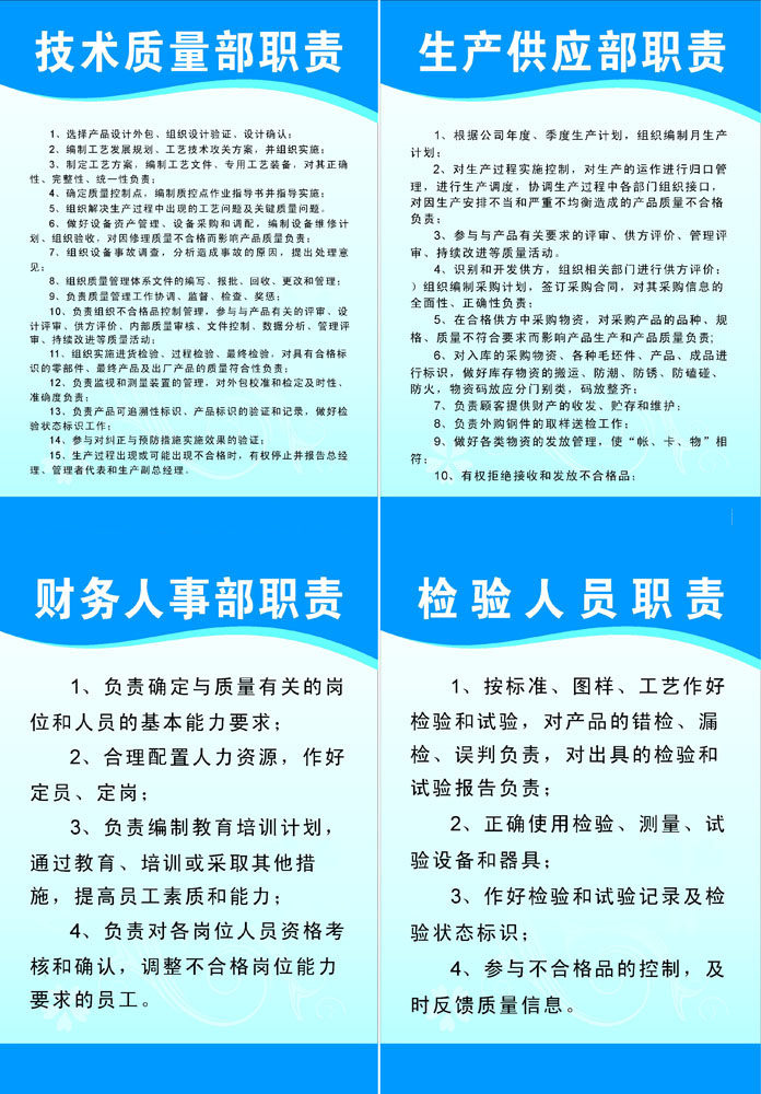 海报印制展板358素材994农业机械公司各工作岗位职责三