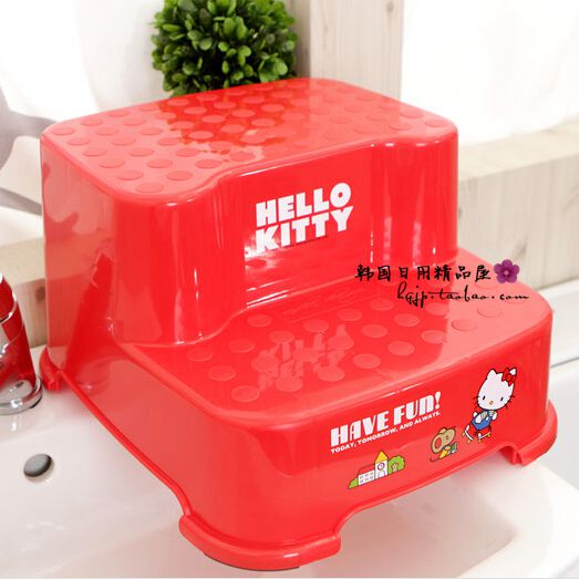 韩国进口Hello Kitty红色儿童小凳子塑料防滑浴凳坐便二节踏脚凳|msdalam kategori lampin/Xihu/makan/push pelarik, bilik kanak-kanak/Meja dan kerusi/perabot, kerusi kanak-kanak - dari Buy2taobao.com untuk memberikan perkhidmatan ejen Taobao profesional membeli