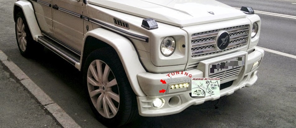W463 G320G350G400G500G55 升级 Hama 哈曼款 LED 雾灯框