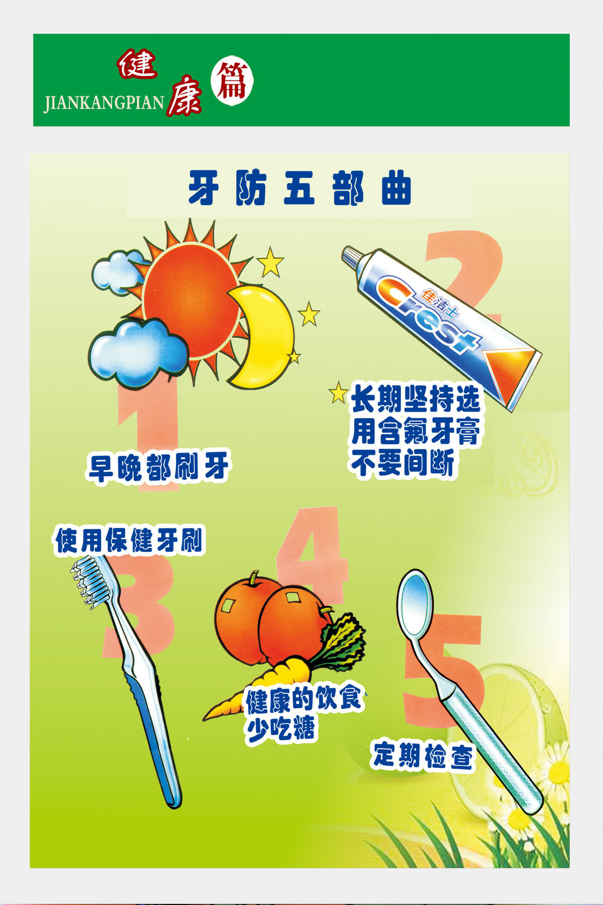 748海报印制展板写真喷绘467校园健康教育宣传保护牙齿不部曲