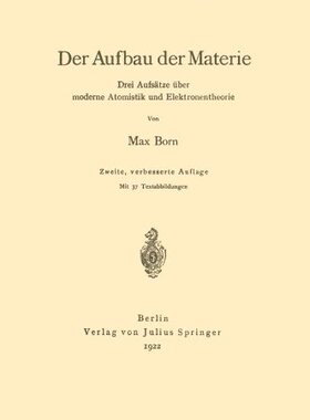 【预订】Der Aufbau Der Materie: Drei Aufsatz...