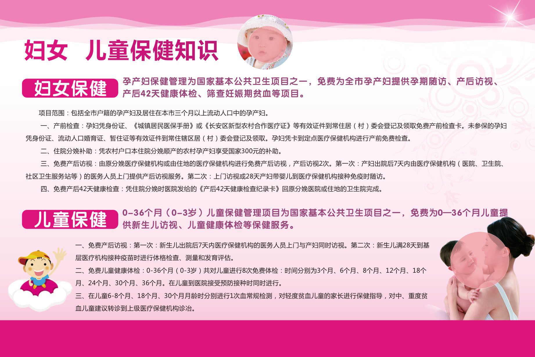 738海报印制展板写真喷绘贴纸213医院科普知识5妇女儿童保健知识