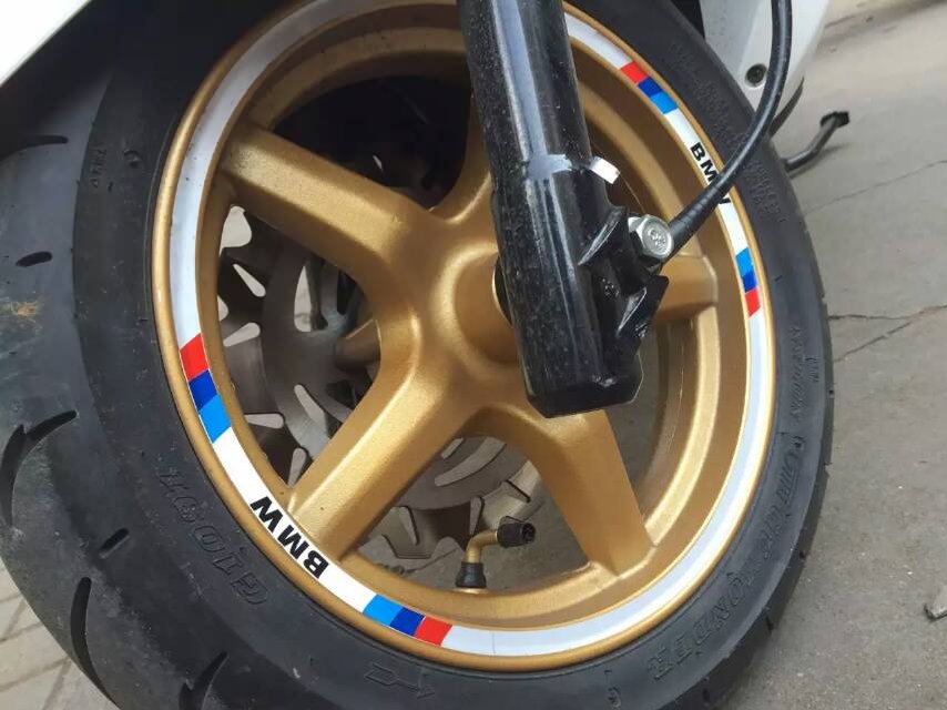 创意摩托车钢圈贴/C400X轮毂反光贴纸/C650GT摩托车轮圈装饰贴花