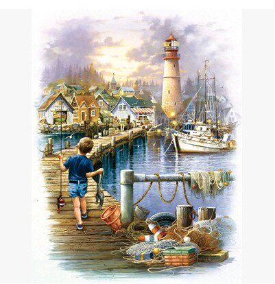 世界名画满载而归钓鱼