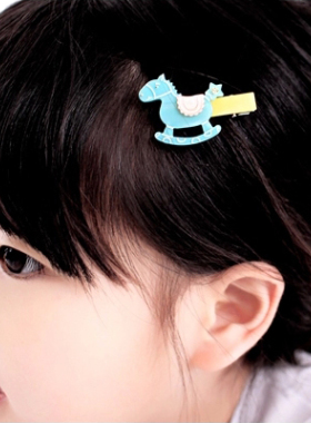 AngelRena韩国进口正品发饰头饰小木马边夹发夹刘海夹G1