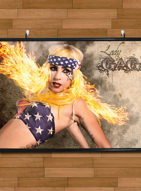 性感明星LadyGaga写真海报挂画有框画嘎嘎卧室客厅装饰画无框画6