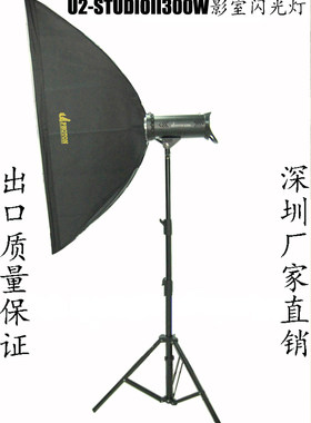 包邮高速U2-STUDIOII300W摄影灯套装 300W影室灯 影棚300W