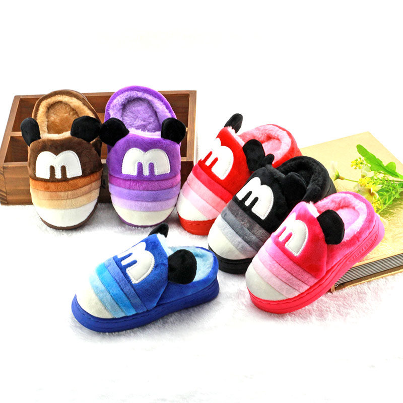 Pantoufles enfants en suède pour hiver - semelle caoutchouc - Ref 986930 Image 14