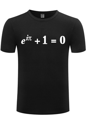 男式短袖T恤 Euler Equation Identity Nerd Geek Science 搞笑