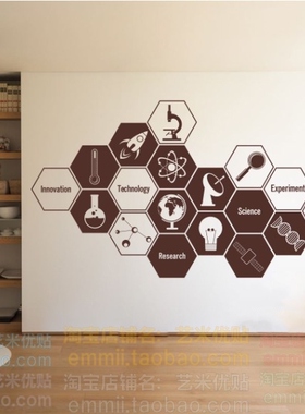 特惠发展科学元素企业办公室墙贴