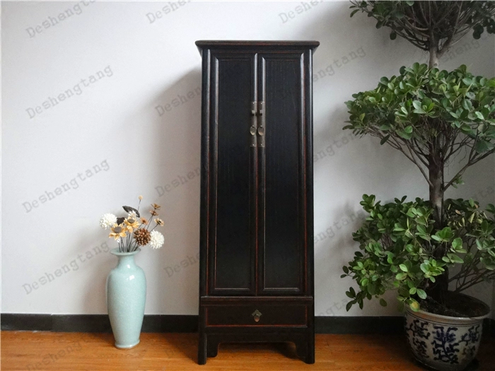 Các đồ vật cũ của Deshengtang có các nhân vật được vẽ bằng gỗ rắn, kho báu may mắn Jinzusheng sen cổ quần áo hộp đồ trang trí cũ - Cái hộp