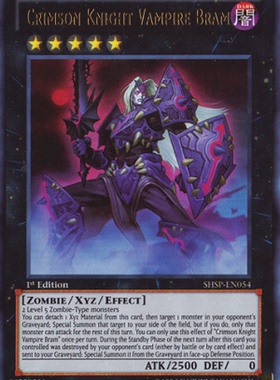 游戏王 美版 正版 - 红贵士 吸血鬼 布拉姆 Crimson/金闪/SHSP