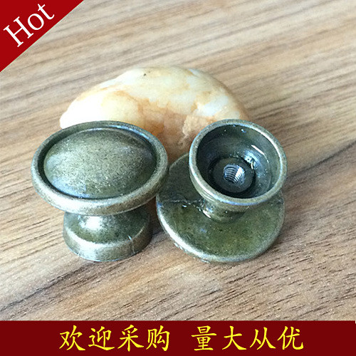 衣柜新款黑色拉手 隐形门拉手免打孔中式仿古铜锁提手圆形家具小