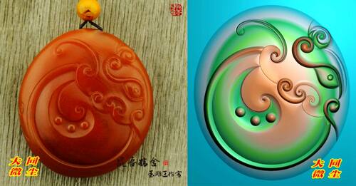 浮雕图 精雕图 灰度图 雕刻图 JDP/bmp  仿古玉雕圆gui脸