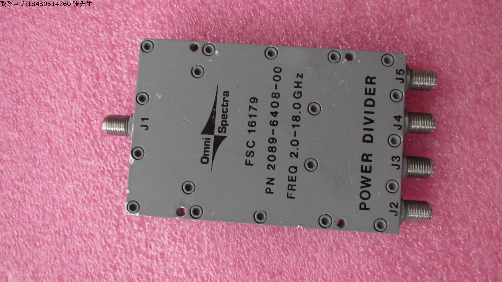 M/A-COM 2089-6408-00 2-18GHz 20W SMA 一分四 高频 射频微波 同轴功率功分器 质量包好，发货前都会测试好才发货，请放心购买。 产品名称：M/A-COM 功分器 2089-6208-00 型号：2089-6208-00 分路：4 - Way  4路 频率范围：2-1