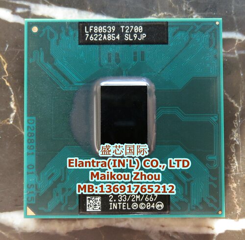 PM945芯片组 T2700 CPU  SL9JP 2.33/2M/667 原装正式版PGA原针