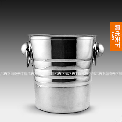 魔术天下 不锈钢硬币桶(带暗机关,双门子) 舞台魔术道具