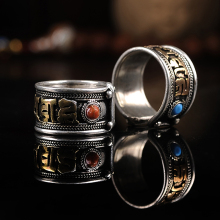Tây Tạng phong cách màu kim cương nút xoắn mô hình xoắn ốc dân tộc vòng tay handmade dây dệt hạt ác linh vòng tay nam