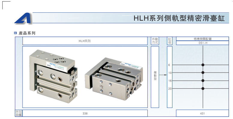 原装亚德客AIRTAC精密滑台气缸HLH6*10-S HLH6*30-S 假一罚十