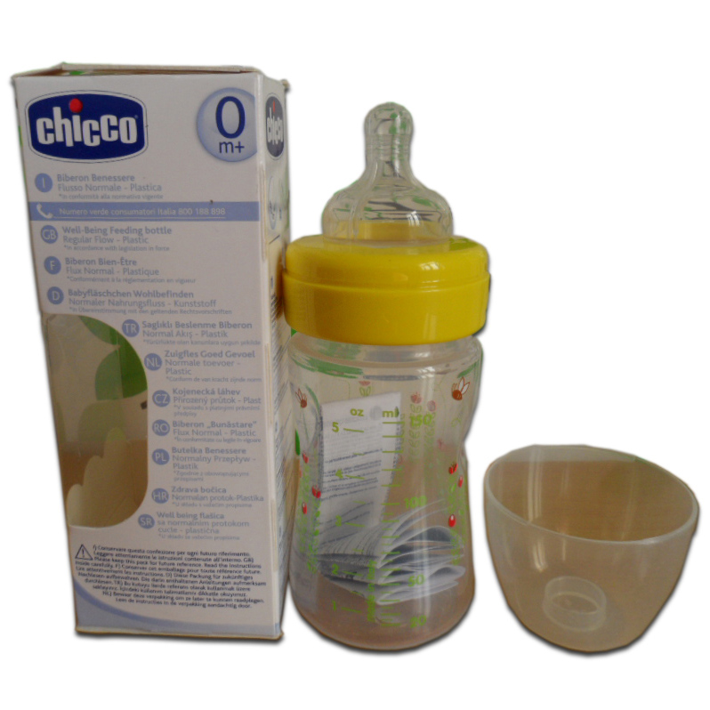 Òâ´óÀûÔ×°½ø¿ÚÖÇ¸ß ChiccoËܽºÄÌÆ¿¿í¿Ú¾¶150mlÅä¹è½ºÄÌ×ì·ÀÕÍÆø