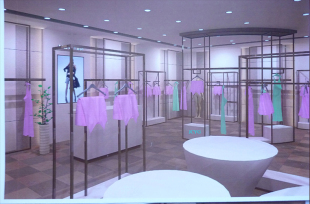 整店装 修 服装 金榭衣格 陈列架 古铜拉丝 展示架 商场定制 女装