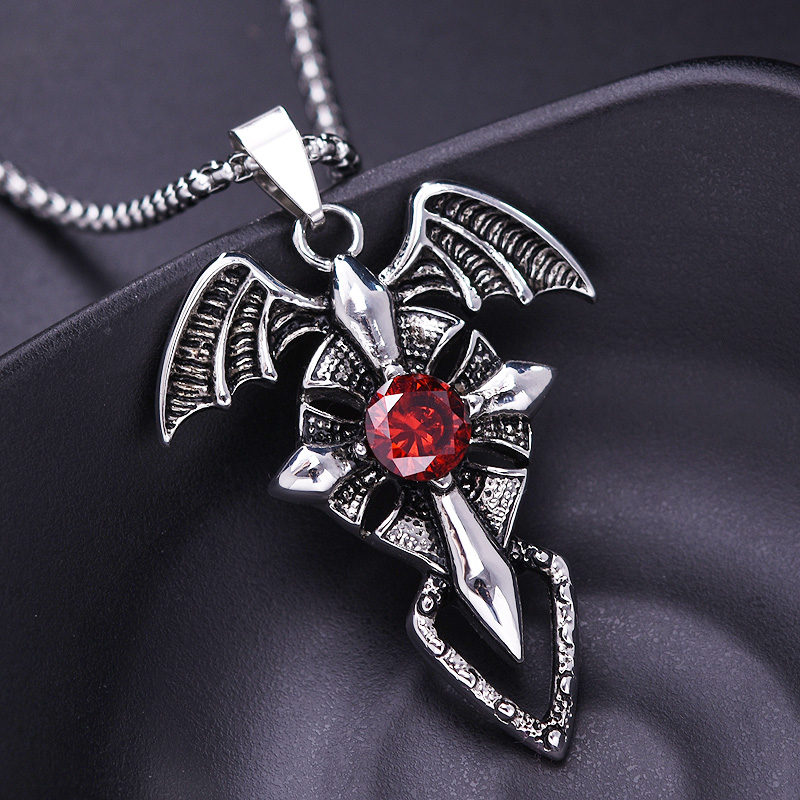 Domineering man cross Necklace Titanium Pendant wing Korean Edition Versatile Pendant personality Metrosexual student Jewelryin the Accessories/Fashion Jewelry, Necklace  category - from Buy2taobao.com to provide professional Taobao agent buy service