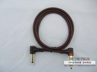 音频线 镀金雾面6.3 弯头 6.5公对公单声道 连接线 6.35