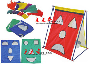 2023七色花幼教儿童户外体育亲子游戏运动投掷游戏脸谱投掷组