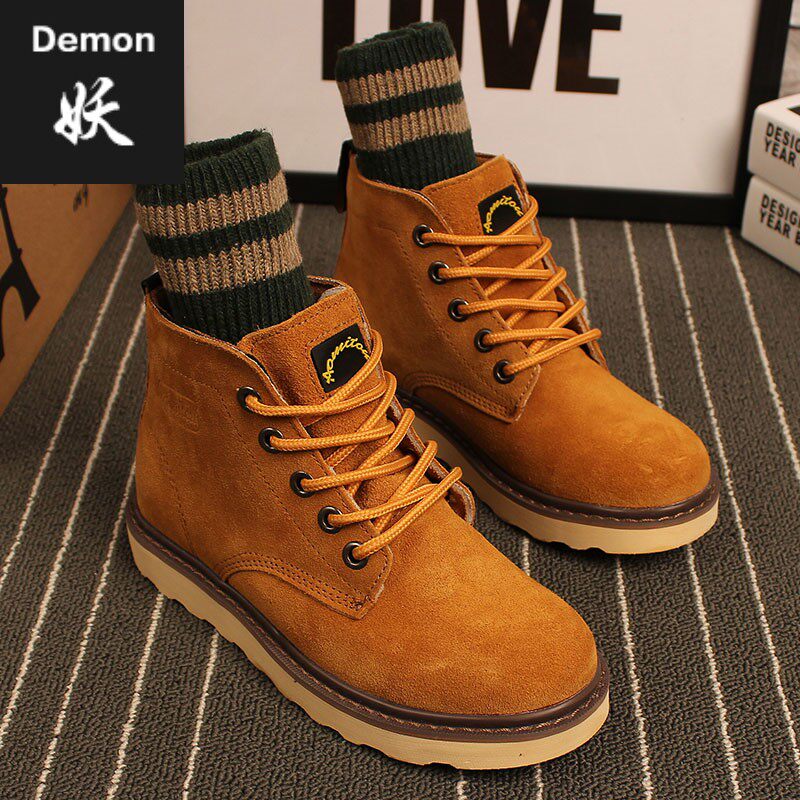 ulzzang The thickness of the bottom Martin Europe and America street Nubuck leather lovers Bootie Gaobang work clothes Women's Shoes locomotive Ankle bootsin the Women's Shoes, Boots  category - from Buy2taobao.com to provide professional Taobao agent buy service