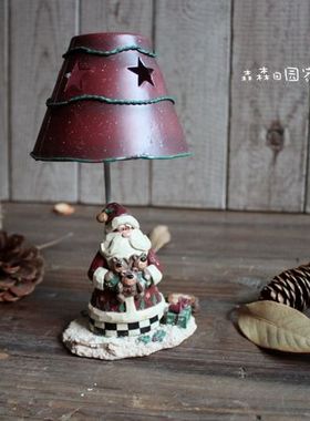 复古做旧圣诞老人儿童房家居装饰
