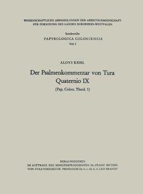 【预售】Der Psalmenkommentar Von Tura