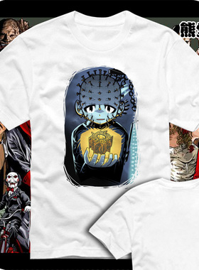 猛鬼追魂针头男养鬼吃人可利夫·巴克Hellraiser短袖t恤男女衣服