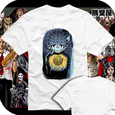 猛鬼追魂针头男养鬼吃人可利夫·巴克Hellraiser短袖t恤男女衣服