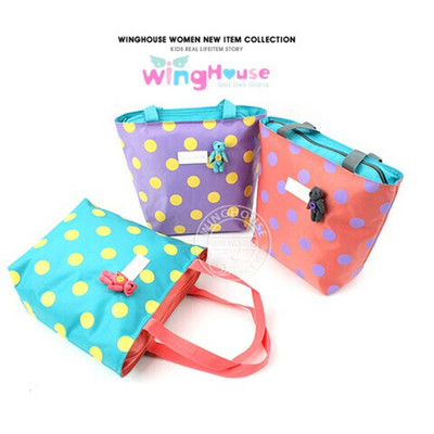韩国正品winghouse圆点妈妈包大容量妈咪包袋多功能旅行包手提包