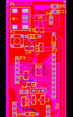 STM8S003F3P6开发板原理图pcb STM8S003最小系统 LM1117 miniusb