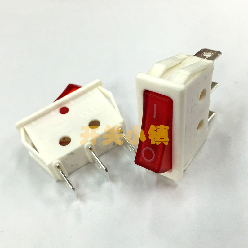 HONGJU台湾宏聚进口船型开关 KCD3-101N款 R-1-110-C5L-WR 3脚2档