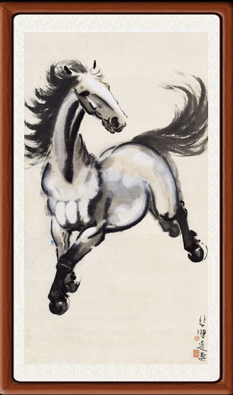 装饰画国画字画客厅宣纸挂画集八骏图马到成功徐悲鸿奔马图赠装裱