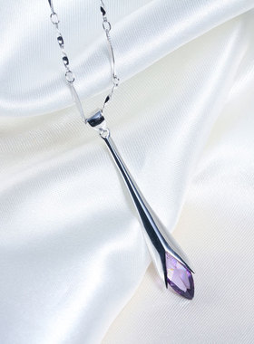 韩版时尚风银饰品生日礼物扭片链