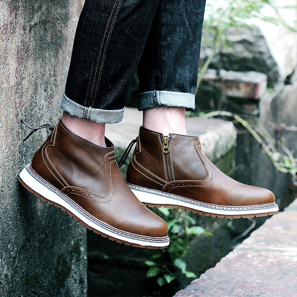 VISMIX 维先生 男式切尔西短靴 优惠券折后￥148包邮（¥ 178-30）3色可选