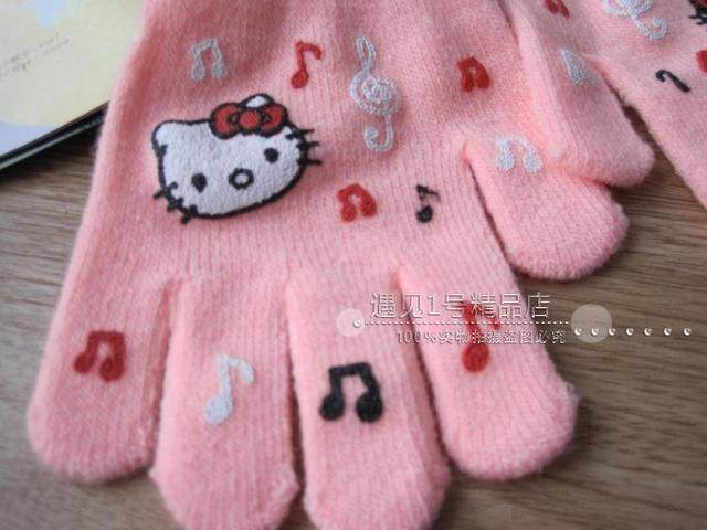 Gants pour fille en acrylique - Ref 2150372 Image 1