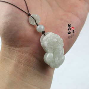 纯天然翡翠玉貔貅 缅甸翡翠手机挂饰 创意手机吊饰