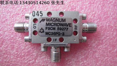 MC36PG-3 4-12GHz SMA RF 射频微波同轴高频双平衡混频器       Double Balanced Mixer Octave Band      RF:4 -12.0 GHz      LO:4 - 12.0 GHz      IF:DC - 2000 MHz