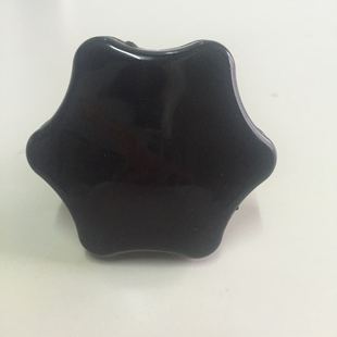 六角星塑料手柄 梅花型国标4.8级铁质螺杆 碳钢调节螺栓M8M10