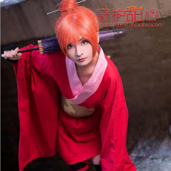 守护甜心【 银魂 】 神乐 吉原篇包子款 已扎好假毛cosplay假发