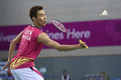 羽毛球体育明星李宗伟经典海报定做明星周边房间客厅装饰画T2239B