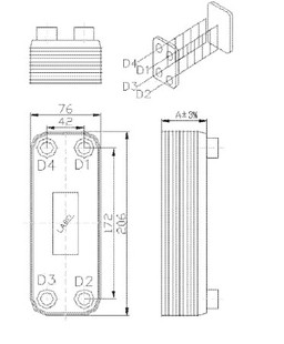 兼做中冷器 热交换器 钎焊板式 1.5P不锈钢板式 换热器ZL14