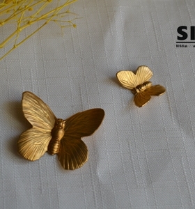 美国进口蝴蝶T0021手作手工DIY铜配件吊环大小蝴蝶饰品材料【A】