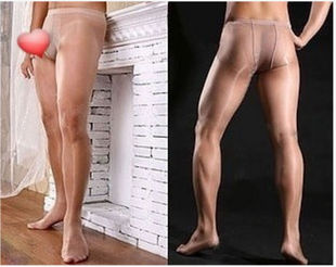 男式 丝袜超薄情趣性感诱惑带JJ大套丝袜 男人开档连裤 袜 连裤